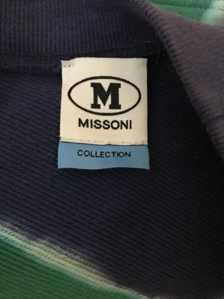 Missoni Purple and Green Long Sleeve Pullover Sweatshirt