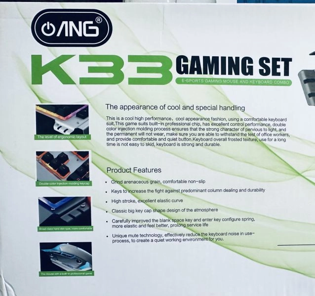 ANG K33 Gaming Wired Keyboard and Mouse Set E-Sports Gaming Mouse And Keyboard Combo