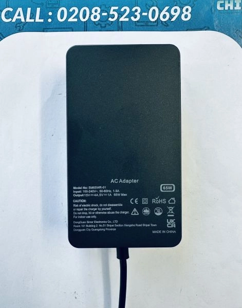 Surface Pro Charger 65W 15V 4A for Microsoft Surface Pro Laptop Charger 3,4,5,6,7,8,9,X Go 3/2/1