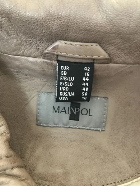Mainpol Brown Sheep Nappa Leather Long Sleeve Coat