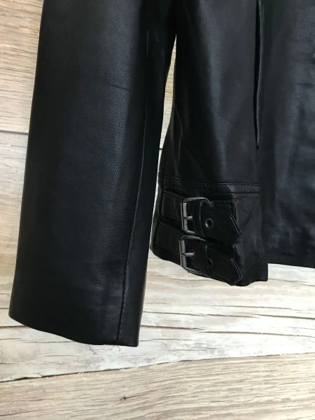 Kaleidoscope Black Short Length Leather Jacket