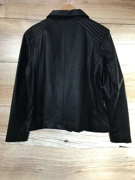 Kaleidoscope Black Short Length Leather Jacket