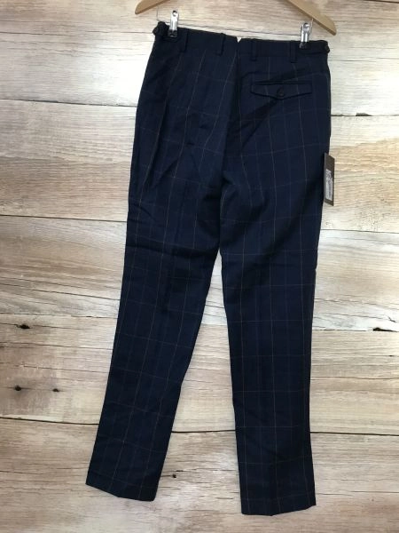 Skopes Blue Checked Tapered Fit Trousers