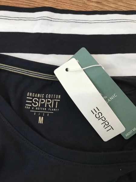 Esprit Black and White Striped Short Sleeve T-Shirt