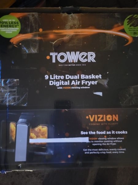 TOWER 9L DUAL AIRFRYER LIKE NEW