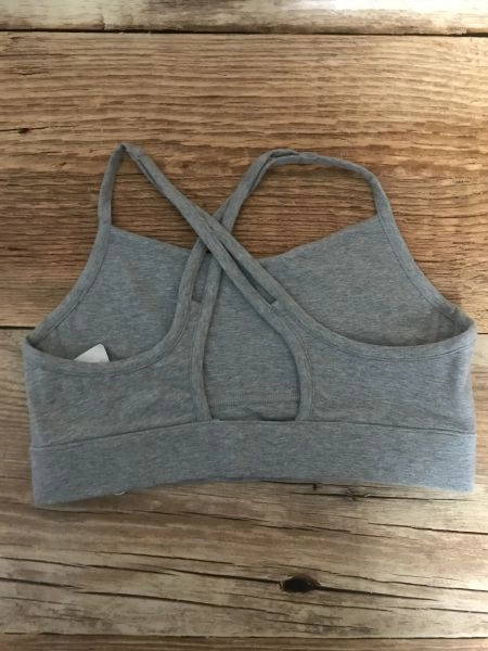Tommy Sport Grey Spaghetti Strap Cropped Sports Top