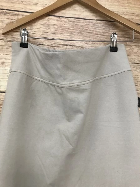 Basik Cream Maxi Length Skirt with Elasticated Waistband