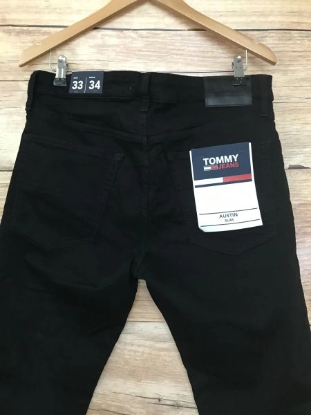 Tommy Jeans Black Austin Slim Tapered Stretch Jeans