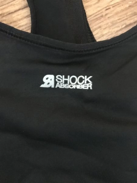 Shock Absorber Black Sports Bra with Racer Back