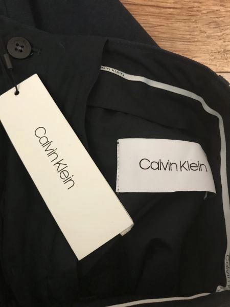 Calvin Klein Blue Fitted Dress Trousers