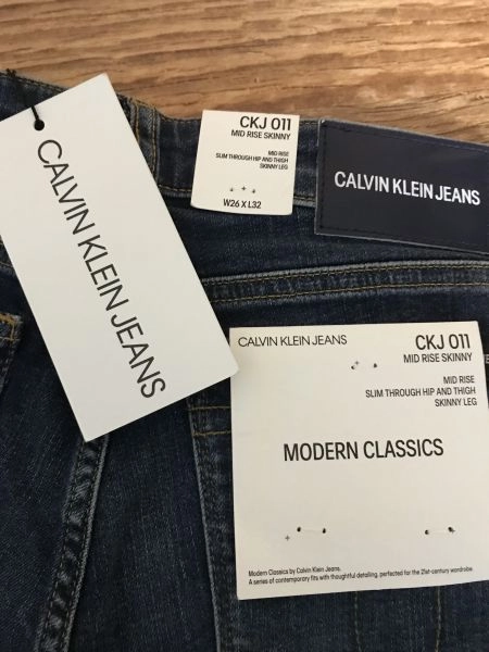 Calvin Klein Blue Mid Rise Skinny Modern Classic Jeans