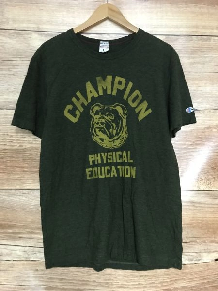 Champion Grey Short Sleeve T-Shirt with Front Printed Design