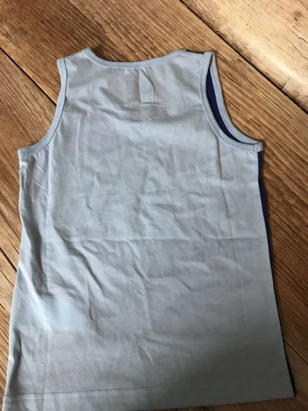 Converse Blue Sleeveless Vest Top with Front Printed Logo