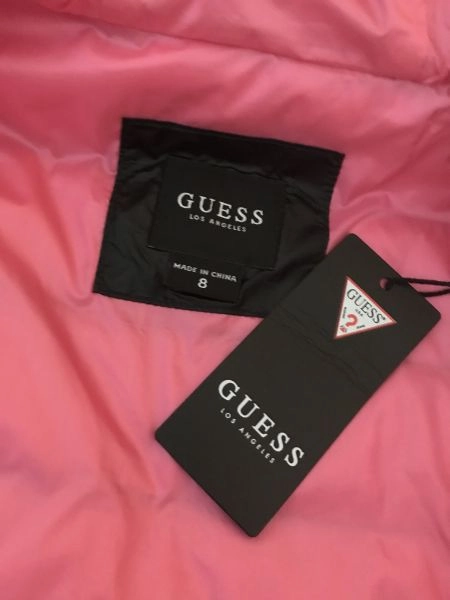 Guess Black Long Sleeve Hooded Quilted Jacket