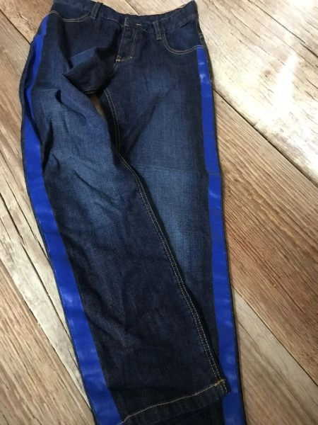 Little Marc Jacobs Blue Straight Leg Jeans with Strip Leg Design