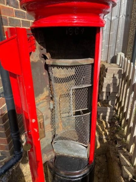 Genuine retired 1964 red pillar post box