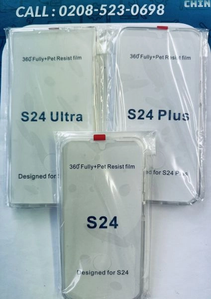 Samsung S24, S24 plus, S24 Ultra, Cases SPG CASE, 360 Case, Orig Anti Shock Case & Black Gel Cases.