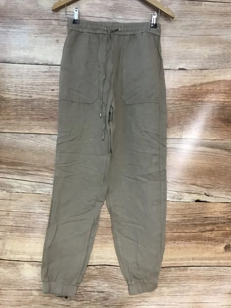 Tommy Hilfiger Brown Loose Fit Trousers with Elasticated Leg Cuffs