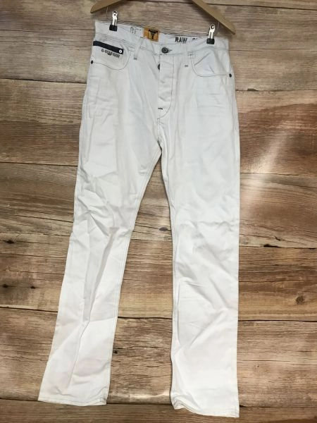 G-Star Raw White Tapered Fit Jeans