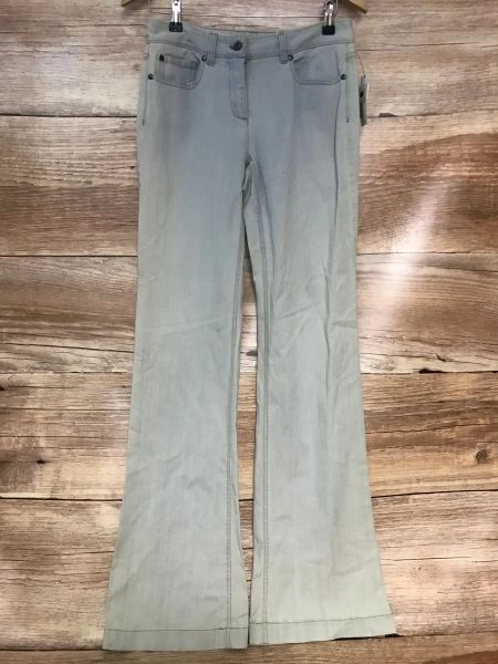 Theory Off White Flared Fit Jeans