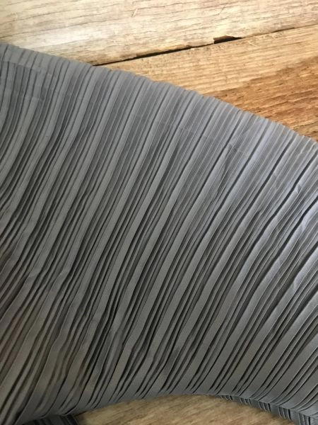 Solace London Grey Mid Length One Sleeve Fully Pleated Dress