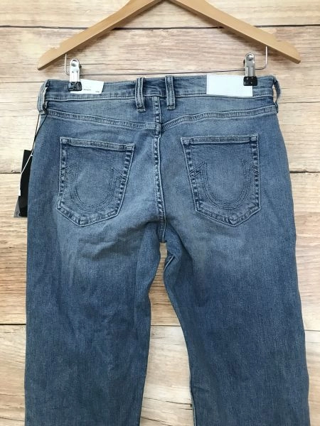 True Religion Blue Rocco Relaxed Skinny Fit Jeans