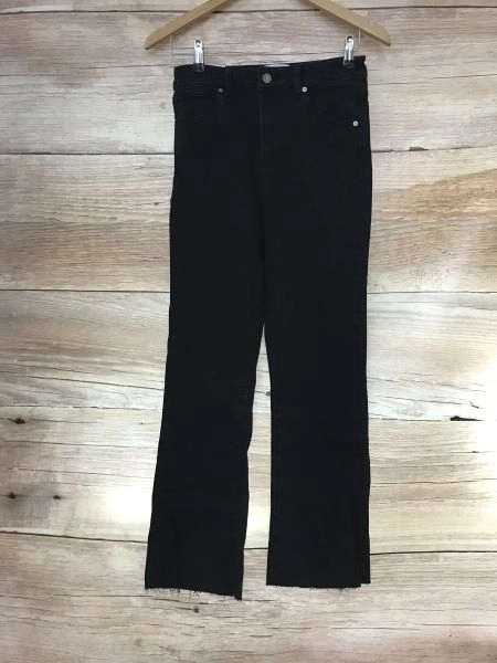 Abrand Black High Cropped Boot Cut Jeans