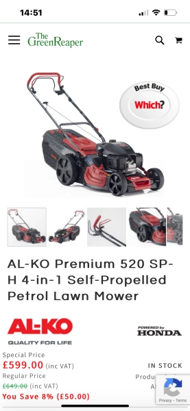 AL-KO premium petrol lawn mower