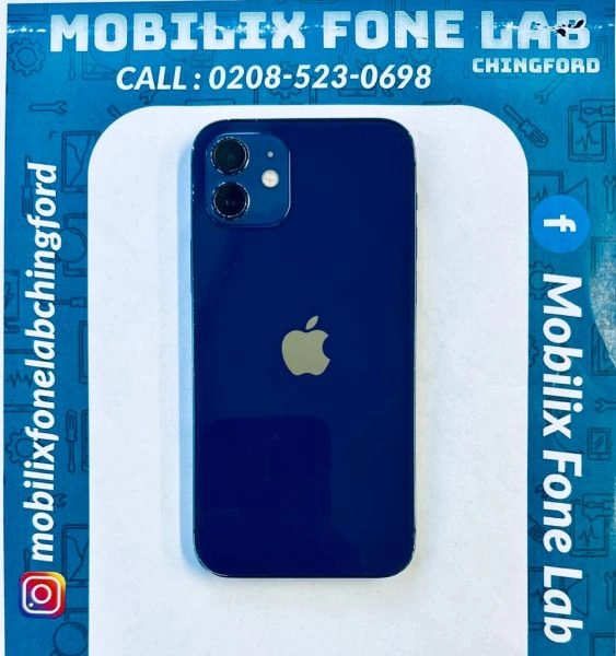 Apple iPhone 12 64GB Blue Unlocked Face ID Working Latest iOS 17.1.1 New Battery Good Condition