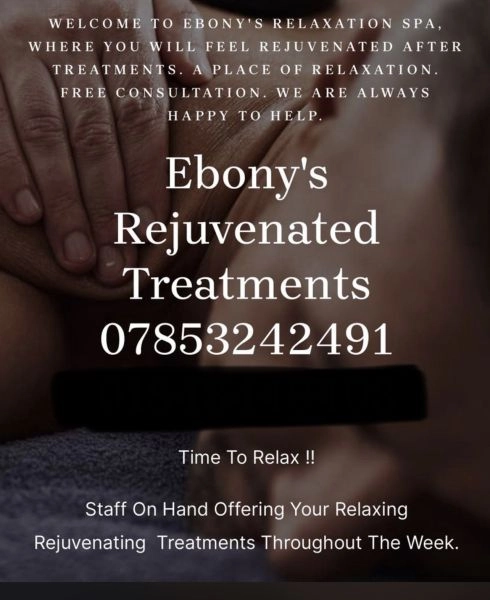 Visit Ebony’s relaxation Spa