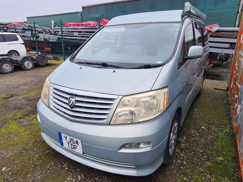Toyota Alphard Campervan By Wellhouse 2.4i Auto 2004 Rare 4WD model in light metallic blue 78,000 miles