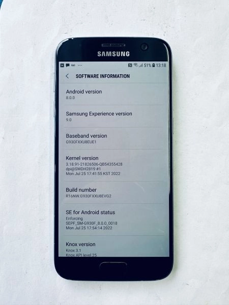 Samsung Galaxy S7 Black 32GB 4GB RAM Unlocked Android Version 8 Good Working Condition