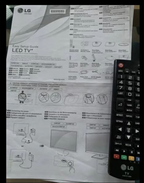 LG LED approx 30 inches TV, with wall mount and stand