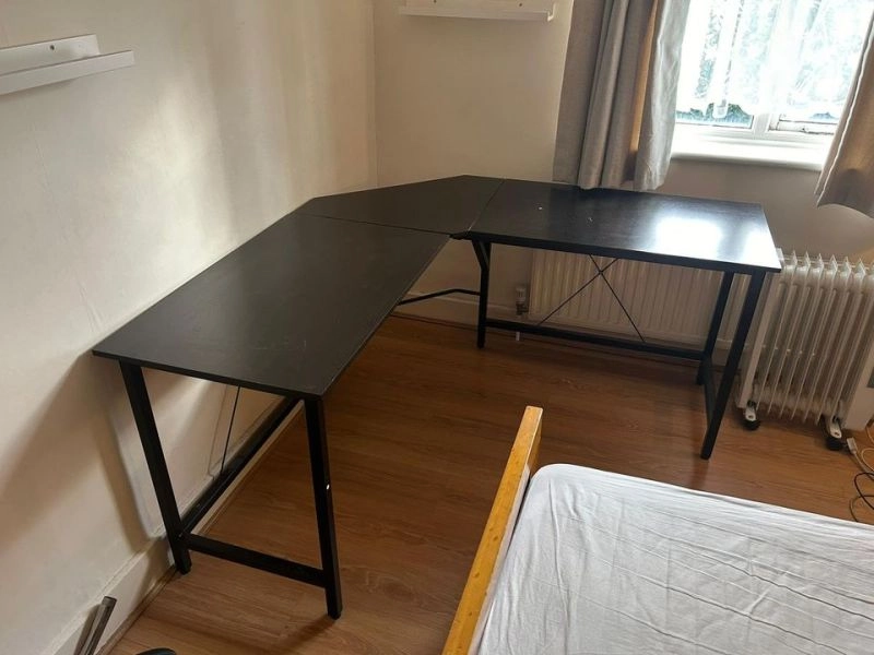 Used, good condition, Long L shaped Computer Desk