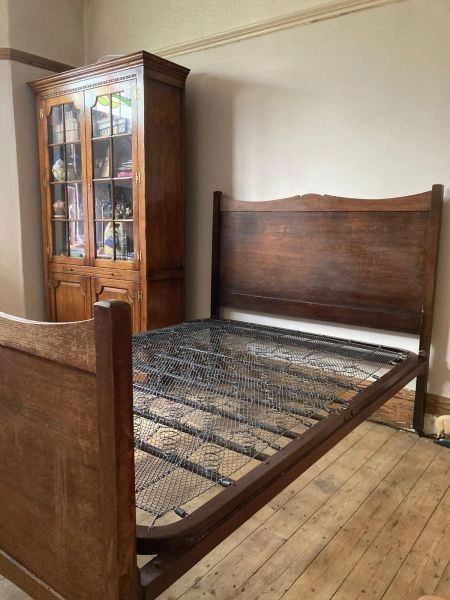 Edwardian double bed metal spring frame