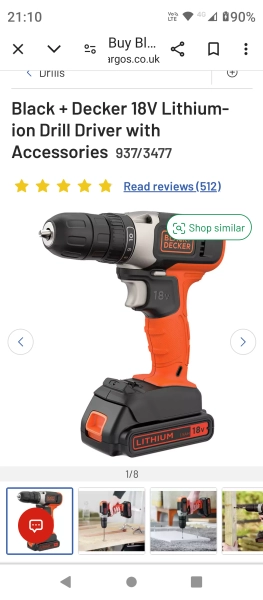 BLACK AND DECKER 18V LITHIUM-ION DRILL DRIVER BRAND NEW IN BOX COST £50 FROM ARGOS £40 NO OFFERS WESTCLIFF ON SEA ESSEX