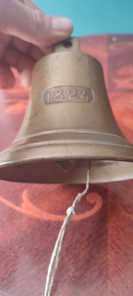 1824 ship bell with dragon or phoenix motif