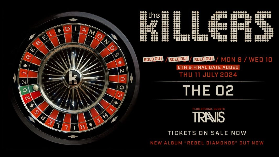 The Killers at O2 London Friday 5 July 2024 - 2 pairs of Standing tickets - £180 per pair