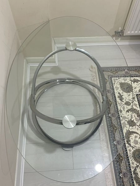 Oval Glass Table