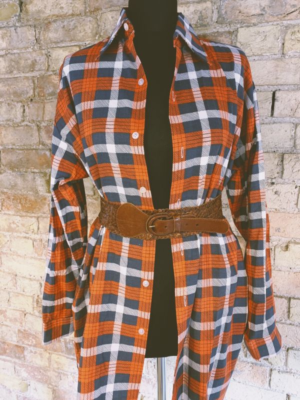 Vintage 1980s cotton flannel shirt Size L