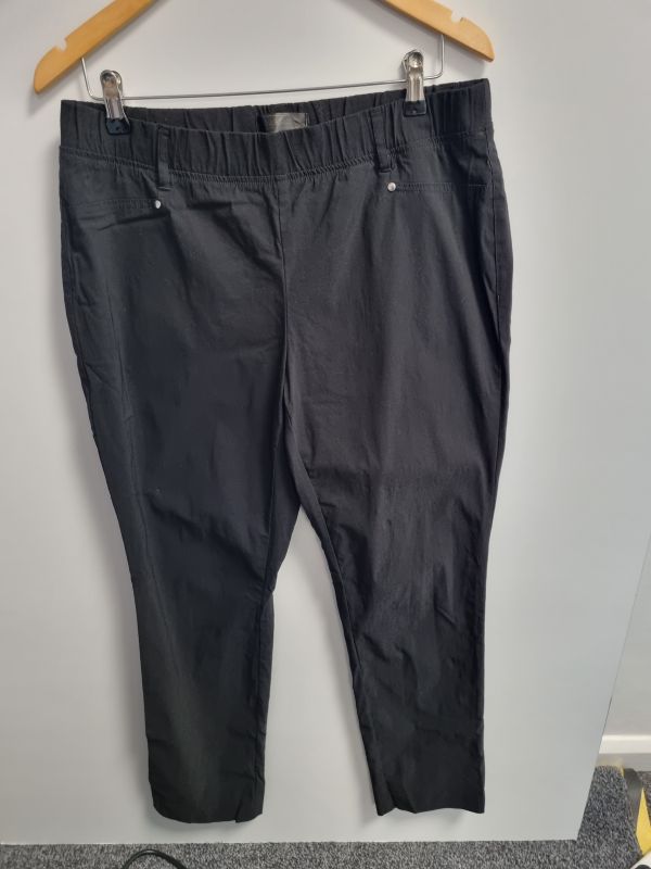 Black pull on trousers