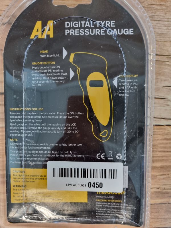 AA Tyre pressure gauge