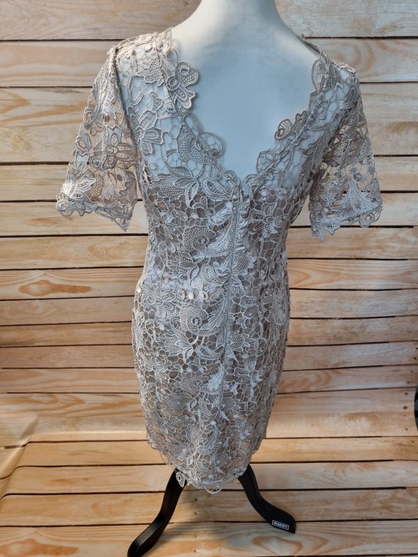 Champagne gold floral dress