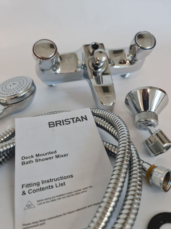 Bristan Luxury Bath Shower Mixer with Metal Heads