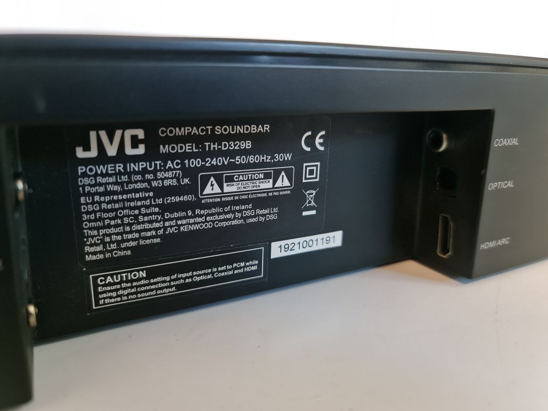 JVC Wireless Compact Sound Bar Speaker