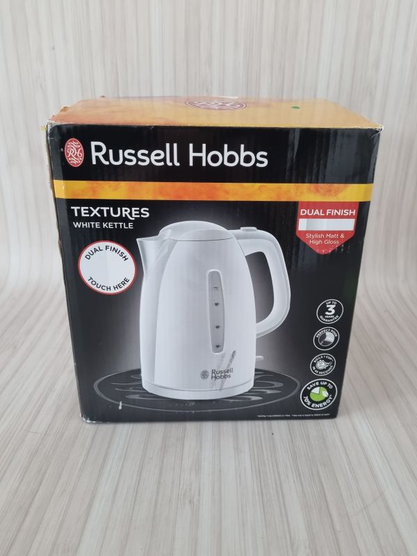 Russell Hobbs Textures White Plastic Kettle