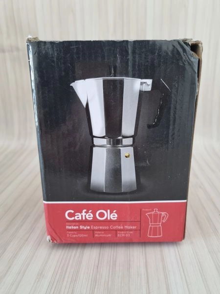 Espresso coffee maker 3 cup 120ml Silver