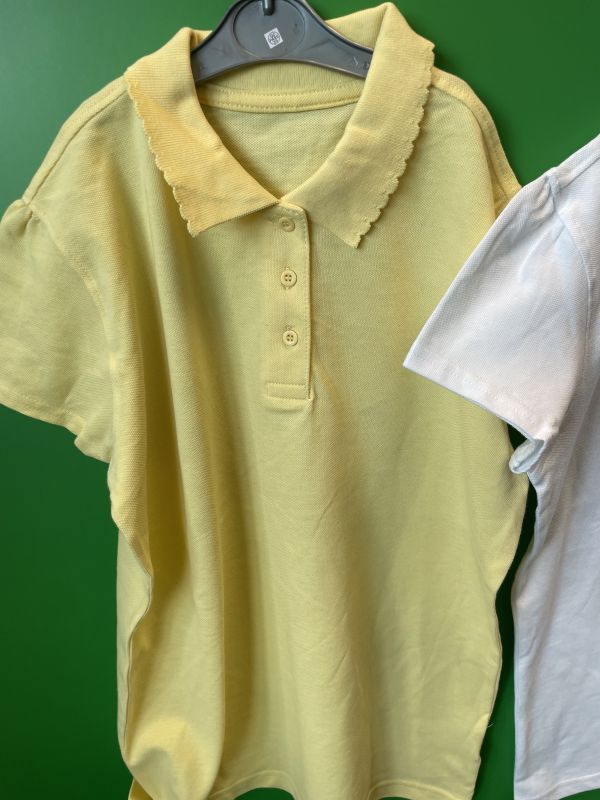 Pack of 2 yellow and white polo shirts