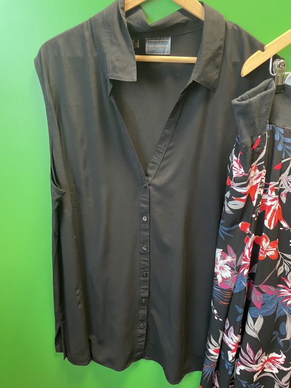 Black blouse and skirt set