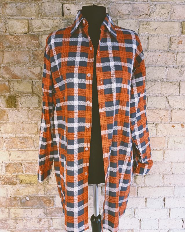 Vintage 1980s cotton flannel shirt Size L